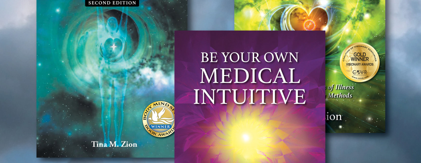 The Medical Intuition Series three book covers books by Tina M. Zion
