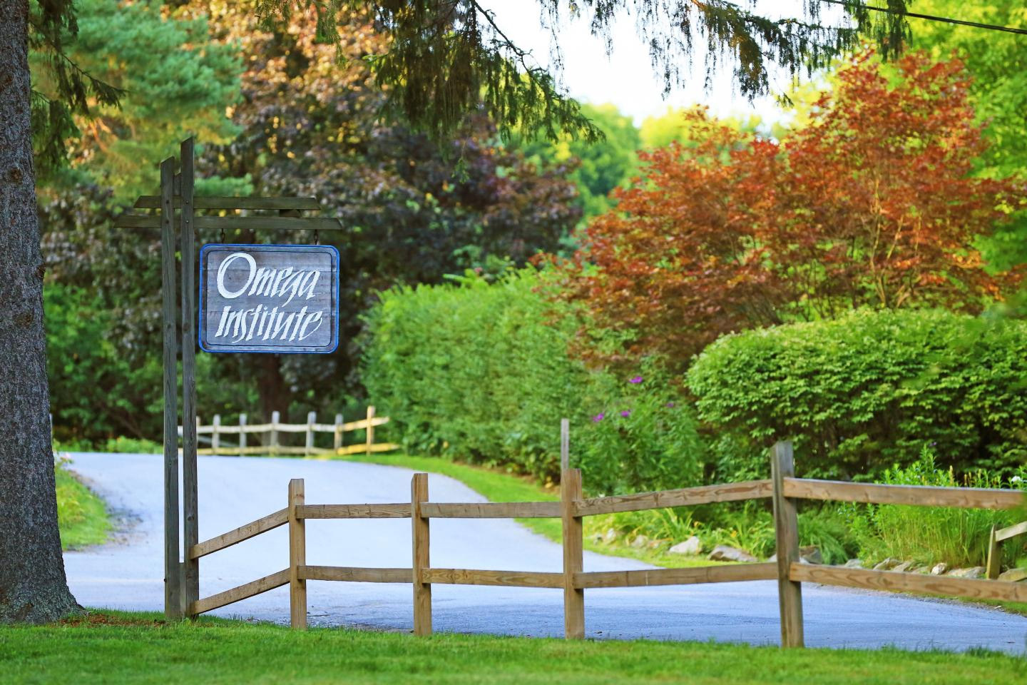 omega institute entrance sign Reinbeck, New York